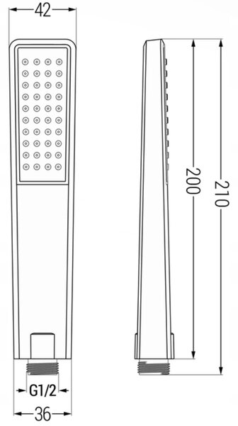 Mexen Uno DR33 zestaw prysznicowy podtynkowy, czarny - 71435DR33-70