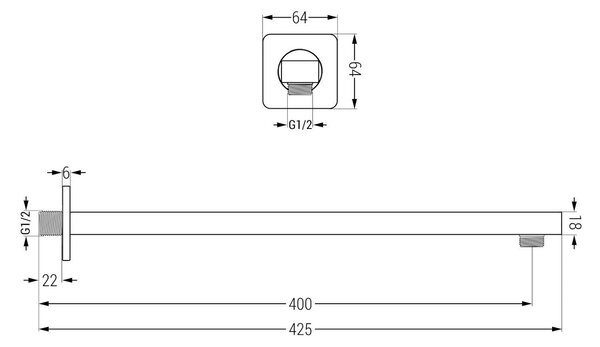 Mexen Uno DR33 zestaw prysznicowy podtynkowy, czarny - 71435DR33-70