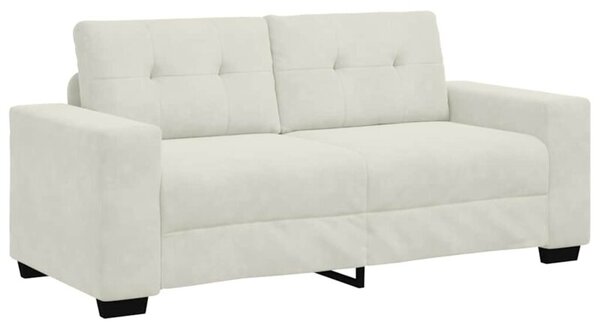 Sofa dwuosobowa, kremowa, 180x77x82 cm, aksamit