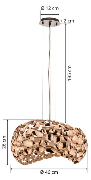 Schuller Valencia Lampa wisząca Narisa, salon / jadalnia, metal, design