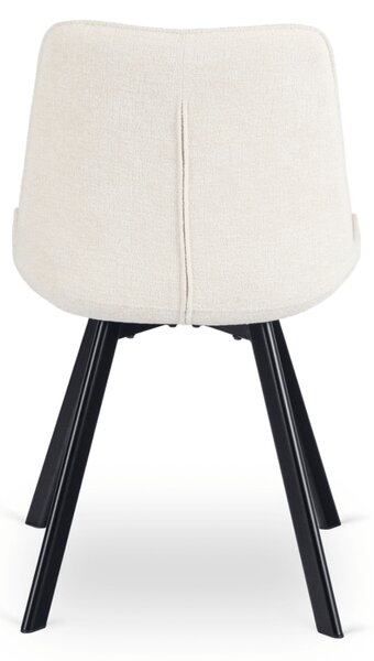 Krzesło Tapicerowane RICK Kremowe Boucle