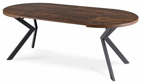 Stół Okrągły Rozkładany LUKAS 100-250 cm Dąb Rustykalny Nowoczesny Loft