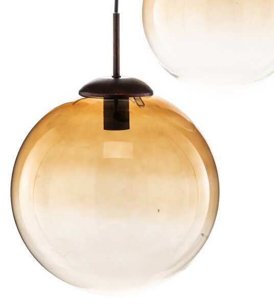Globo Lampa wisząca szklana Varus, możliwość ściemniania, brązowy / rdzawy, salon / jadalnia, szkło, nowoczesny