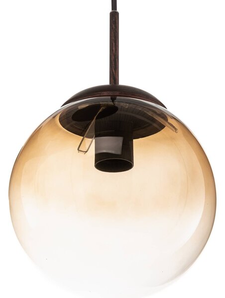 Globo Lampa wisząca szklana Varus, możliwość ściemniania, brązowy / rdzawy, salon / jadalnia, szkło, nowoczesny
