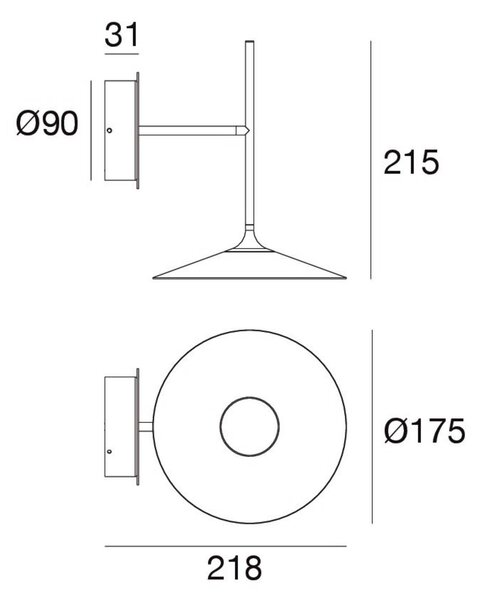 Linea Light Kinkiet LED Poe Plus, biała