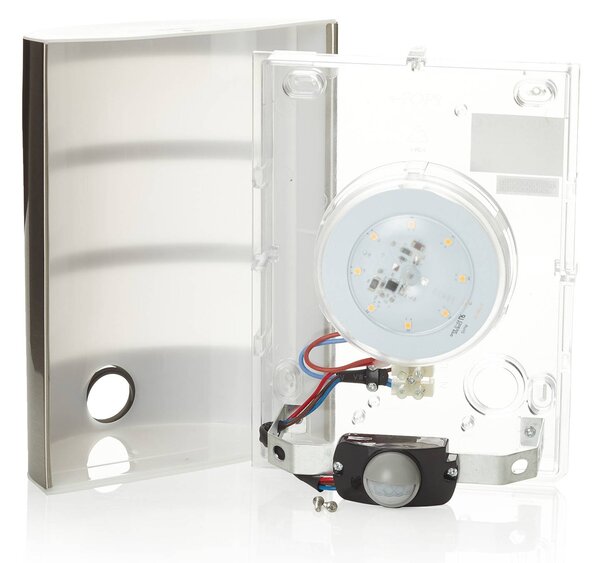 Philips Python LED kinkiet zewnętrzny z czujnikiem ruchu, stal nierdzewna, aluminiowy / szary / cynkowy, stal szlachetna, nowoczesny