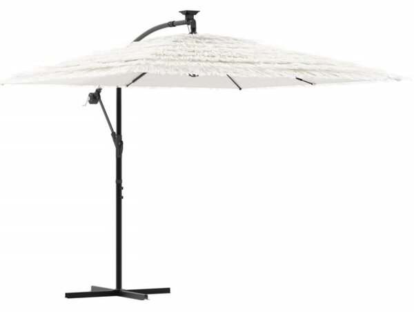 Parasol ogrodowy na stalowym słupku, biały, 246x246x230 cm