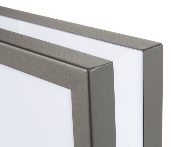 Brilliant Zewnętrzna lampa sufitowa Matteo, 2 x E27, IP44, antracytowa możliwość ściemniania, czarny, stal szlachetna, nowoczesny