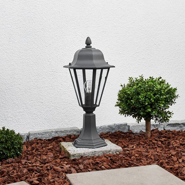 Lampa ogrodowa stojąca Edana Lindby, możliwość ściemniania, czarny, aluminium, nowoczesny