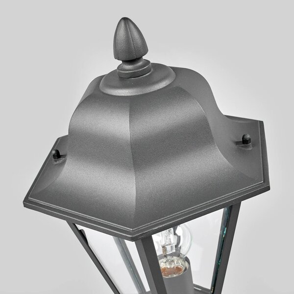 Lampa ogrodowa stojąca Edana Lindby, możliwość ściemniania, czarny, aluminium, nowoczesny