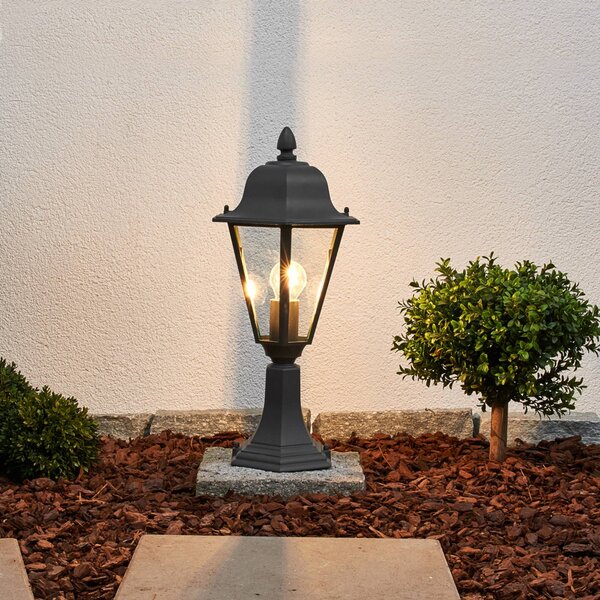 Lampa ogrodowa stojąca Edana Lindby, możliwość ściemniania, czarny, aluminium, nowoczesny