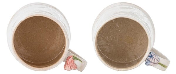 Kremowe kubki ceramiczne zestaw 2 szt. 430 ml Camilla – Bloomingville