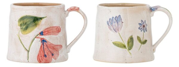 Kremowe kubki ceramiczne zestaw 2 szt. 430 ml Camilla – Bloomingville