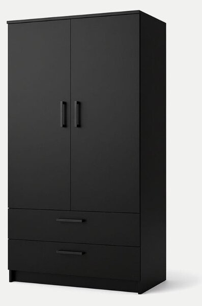 Szafa Tivio z szufladami 90 cm | czarny mat
