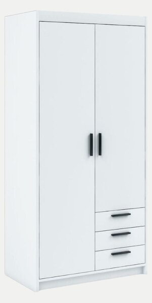 Szafa uchylna 90 cm Essa 2D3S – biały mat