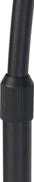 Nowoczesna lampa łukowa czarna z orientalnym abażurem i bambusowym kloszem 50 cm - XXL Rina