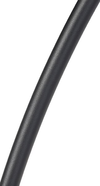 Nowoczesna lampa łukowa czarna z orientalnym abażurem i bambusowym kloszem 50 cm - XXL Rina