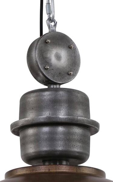 Steinhauer Lampa wisząca Bikkel XXL, możliwość ściemniania, brązowy / rdzawy, salon / jadalnia, metal, industrialny