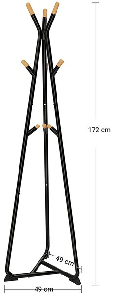 Czarny wieszak stojący RACERBY