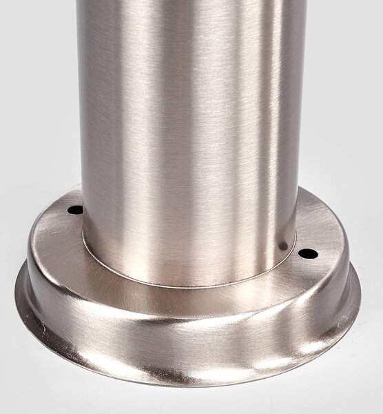 Lindby Słupek oświetleniowy Kristof, stal szlachetna, wysokość 45 cm, E27 Kristof, aluminiowy / szary / cynkowy, stal szlachetna, nowoczesny