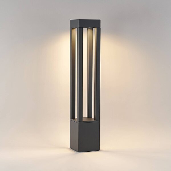 Słupek oświetleniowy LED Lienna Arcchio, aluminiowy / szary / cynkowy, aluminium, nowoczesny