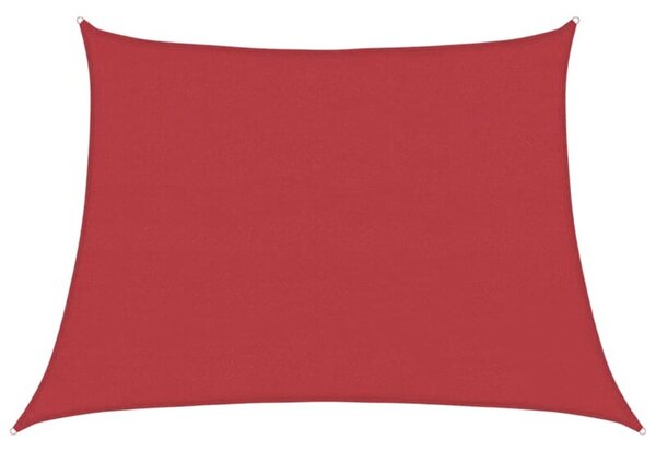 Żagiel przeciwsłoneczny, 160 g/m², czerwony, 4/5x3 m, hdpe