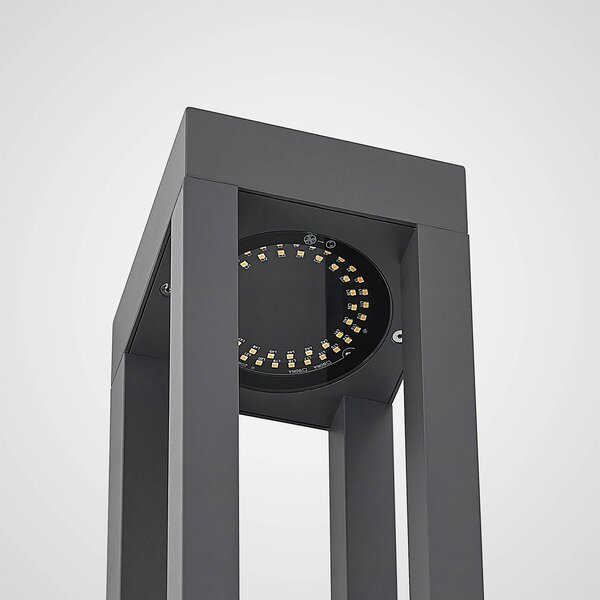Słupek oświetleniowy LED Lienna Arcchio, aluminiowy / szary / cynkowy, aluminium, nowoczesny
