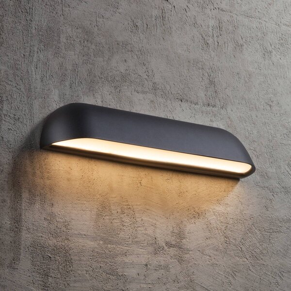 Nordlux Kinkiet zewnętrzny LED Front 36, czarny, metal, nowoczesny