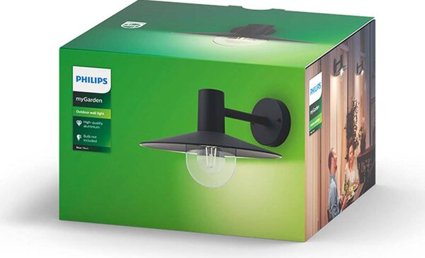 Philips Kinkiet zewnętrzny Skua, czarny, aluminium, nowoczesny