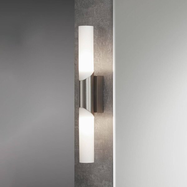 Briloner Kinkiet Splash, aluminiowy / szary / cynkowy, salon / jadalnia, metal, nowoczesny