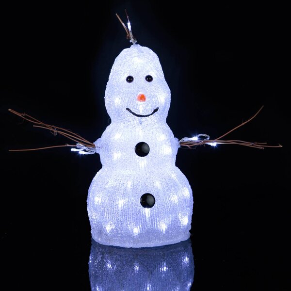 STAR TRADING Mała figurka LED Crystal Snowman do zastosowań zewnętrznych