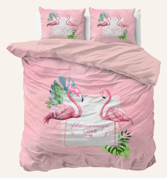 POŚCIEL PURE COTTON - Sunny Flamingo's 180x200