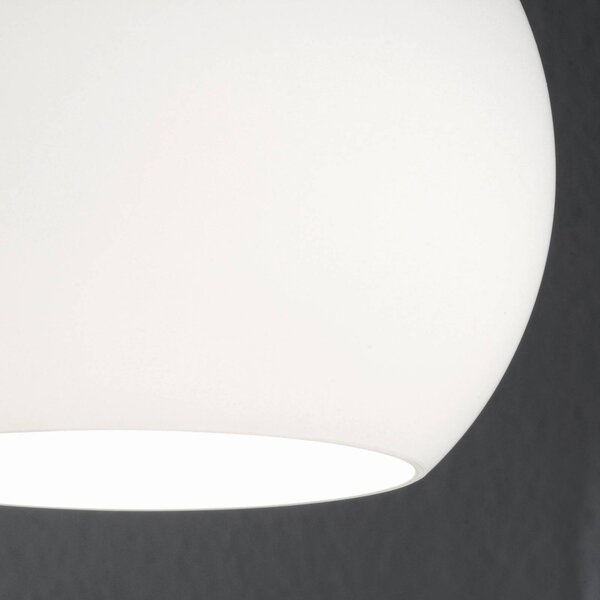 Casablanca Lampa wisząca szklana Ball, możliwość ściemniania, biały / opal, salon / jadalnia, szkło, design