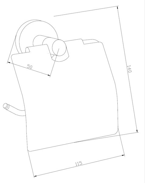 Mexen Remo uchwyt na papier toaletowy, czarny - 7050733-70