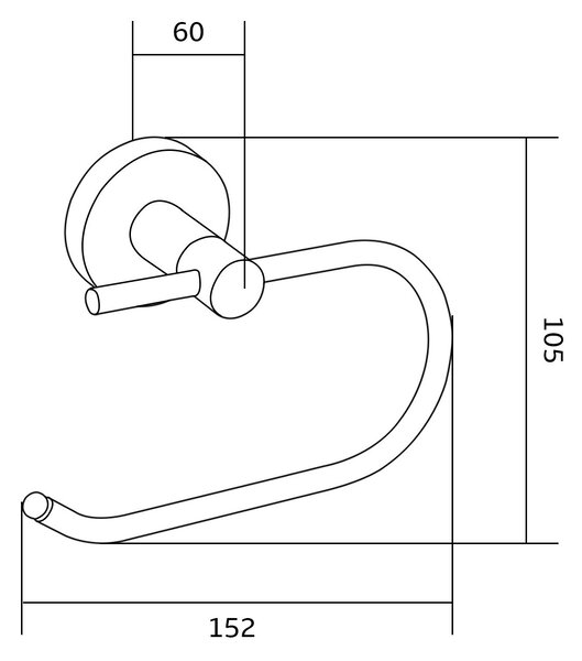 Mexen Remo uchwyt na papier toaletowy, złoty - 70507333-50