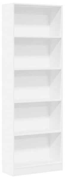 Regał na książki biały 60x24x176 cm drewno konstrukcyjne