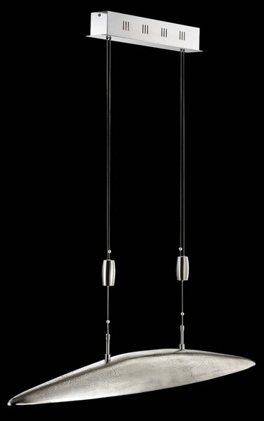 FISCHER & HONSEL Lampa wisząca SHINE, możliwość ściemniania, aluminiowy / szary / cynkowy, salon / jadalnia, aluminium, nowoczesny