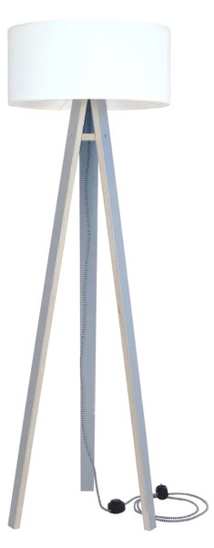 Lampa stojąca Wanda szara, biały