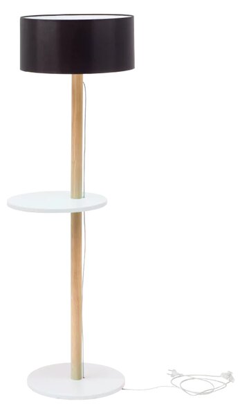 Lampa stojąca Ufo biała, czarny