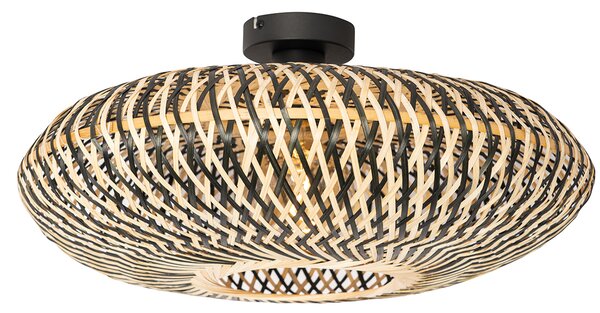 Orientalna lampa sufitowa czarny bambus 50 cm - Ostrawa Oswietlenie wewnetrzne