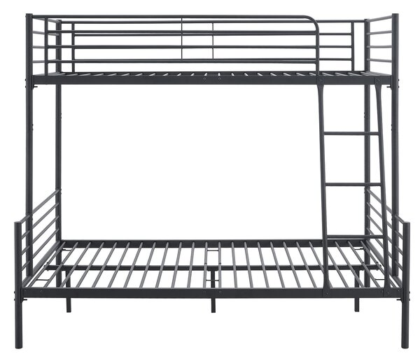 Łóżko Piętrowe Młodzieżowe 90x200 cm/ 120x200 cm TRES Metalowe Czarne