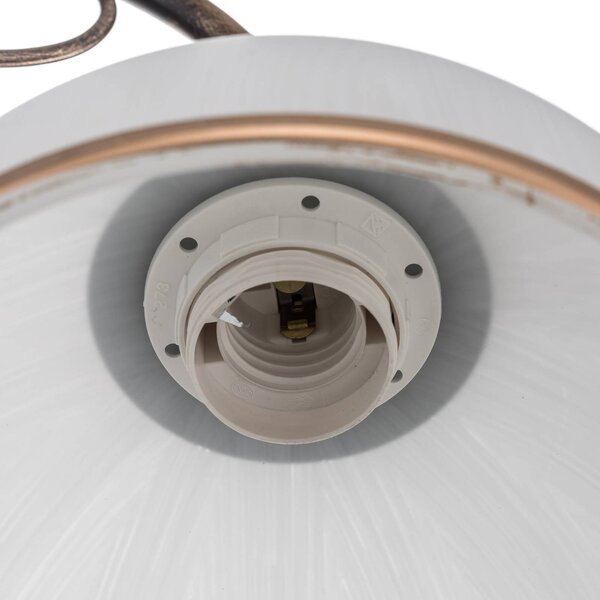 Lampa wisząca Casale Jupiter, możliwość ściemniania, brązowy / mosiężny, salon / jadalnia, metal, antyczny
