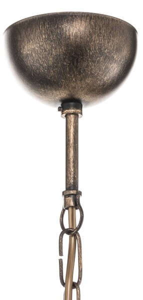 Lampa wisząca Casale Jupiter, możliwość ściemniania, brązowy / mosiężny, salon / jadalnia, metal, antyczny