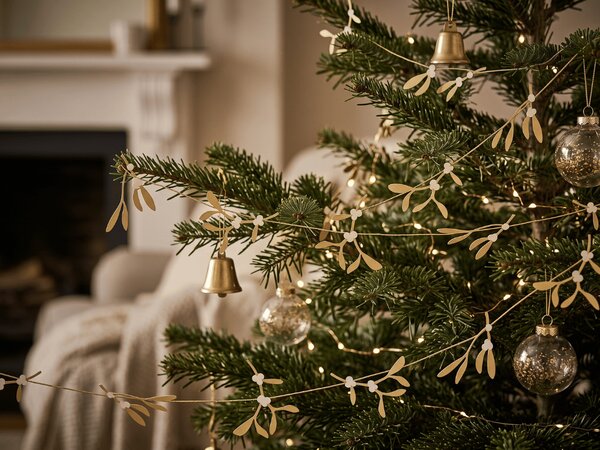 Girlanda świąteczna GOLD MISTLETOE 5 m, złota