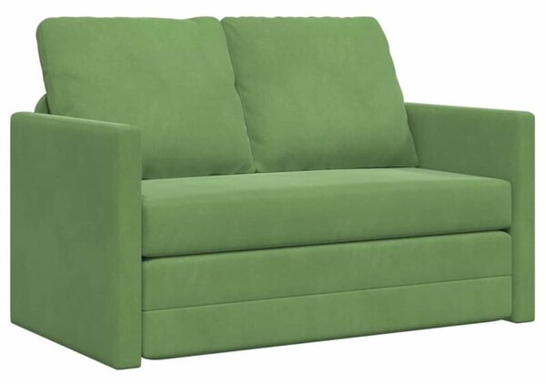 Sofa bed jasnozielony 204 x 122 x 60 cm aksamit