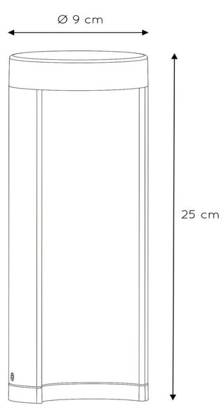 Lucide Lampa ogrodowa stojąca Combo, czarny, aluminium, nowoczesny
