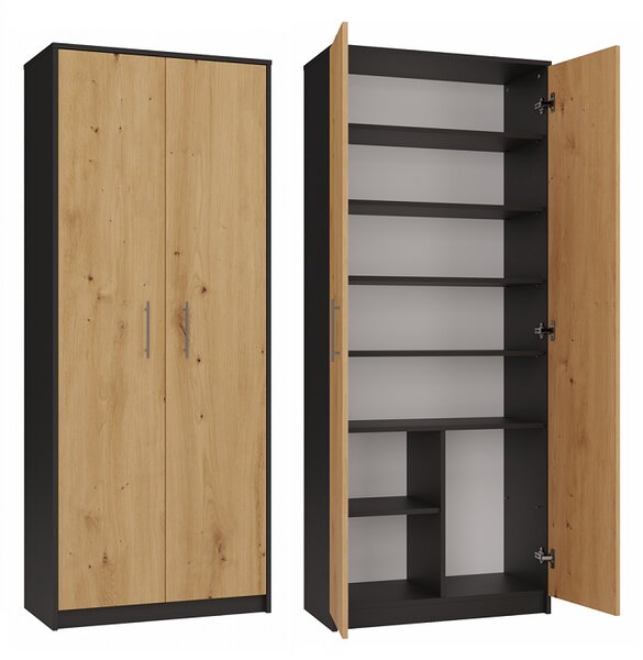 Szafa biurowa z półkami artisan z antracytem | Umeblowana.com