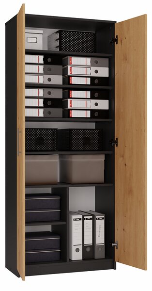 Szafa biurowa z półkami artisan z antracytem | Umeblowana.com
