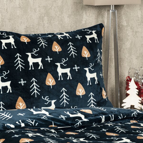 4Home pościel mikroflanela Nordic Deer, 160 x 200 cm, 70 x 80 cm