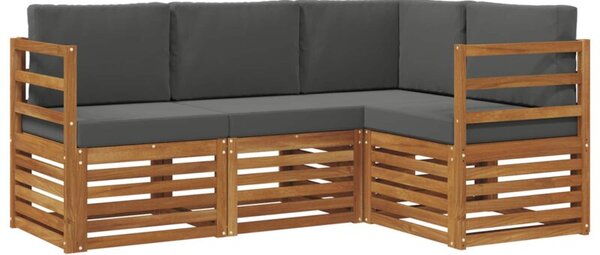 Zestaw mebli ogrodowych z litego drewna akacjowego w nowoczesnym designie